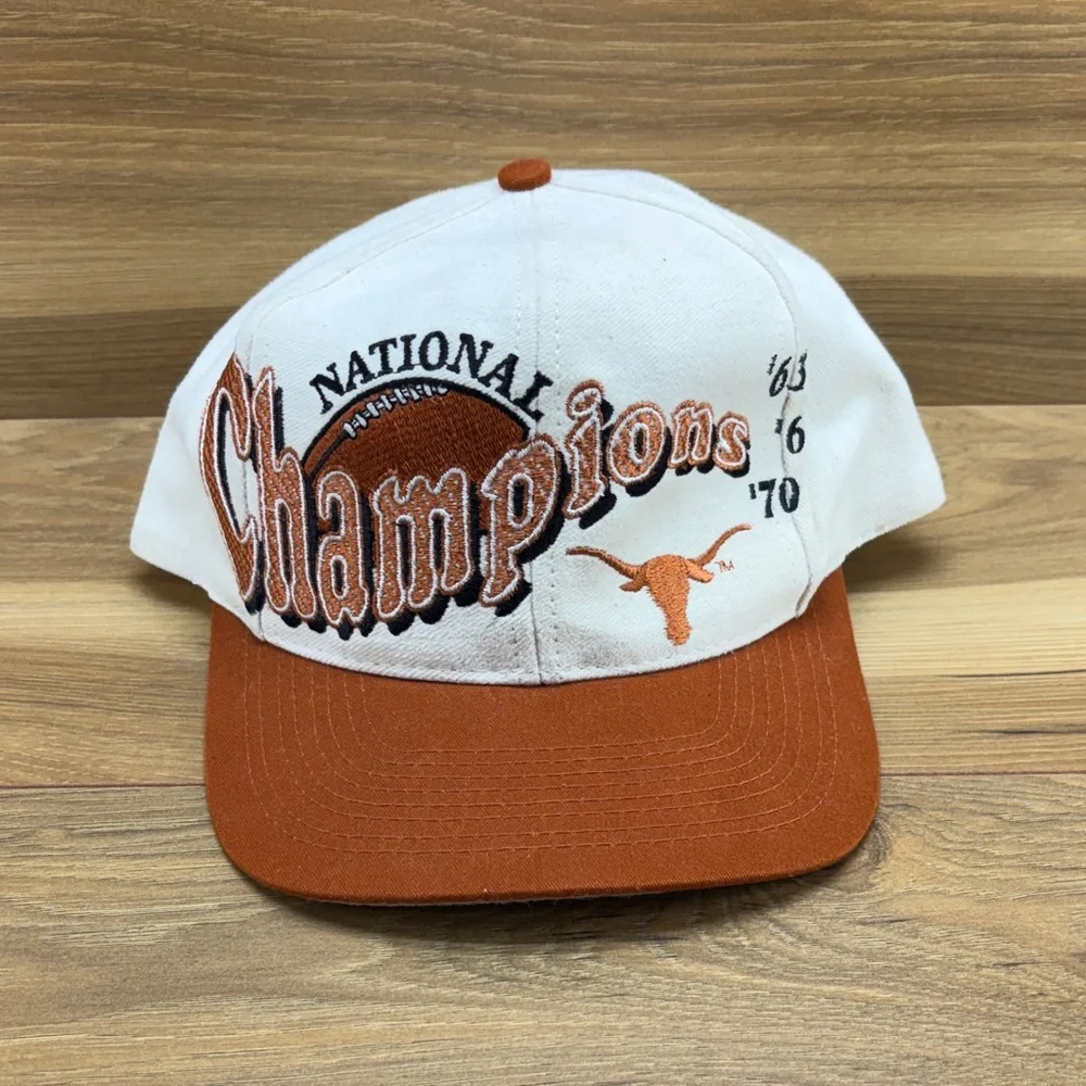 Vintage Top of the World National Champions Texas Longhorns White and Brown Hat